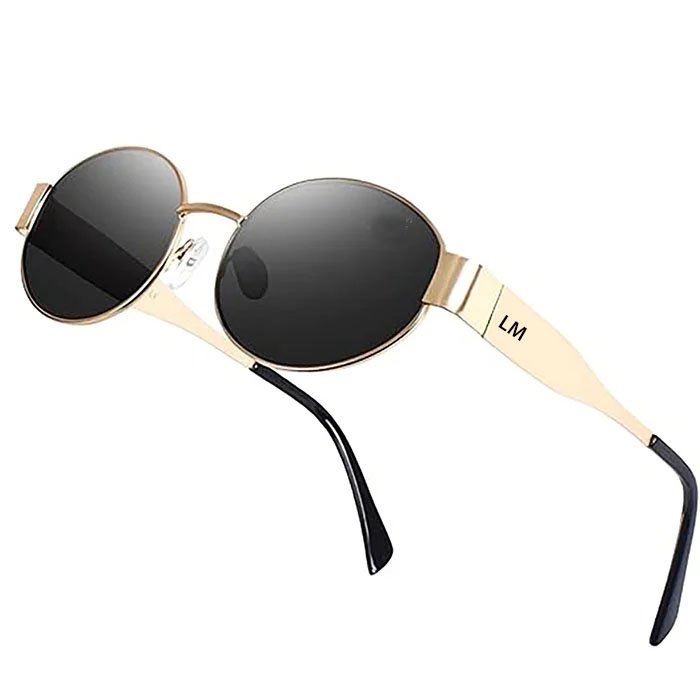 UV Protection Oval Sunglasses (Free Size) (For Women, Black)